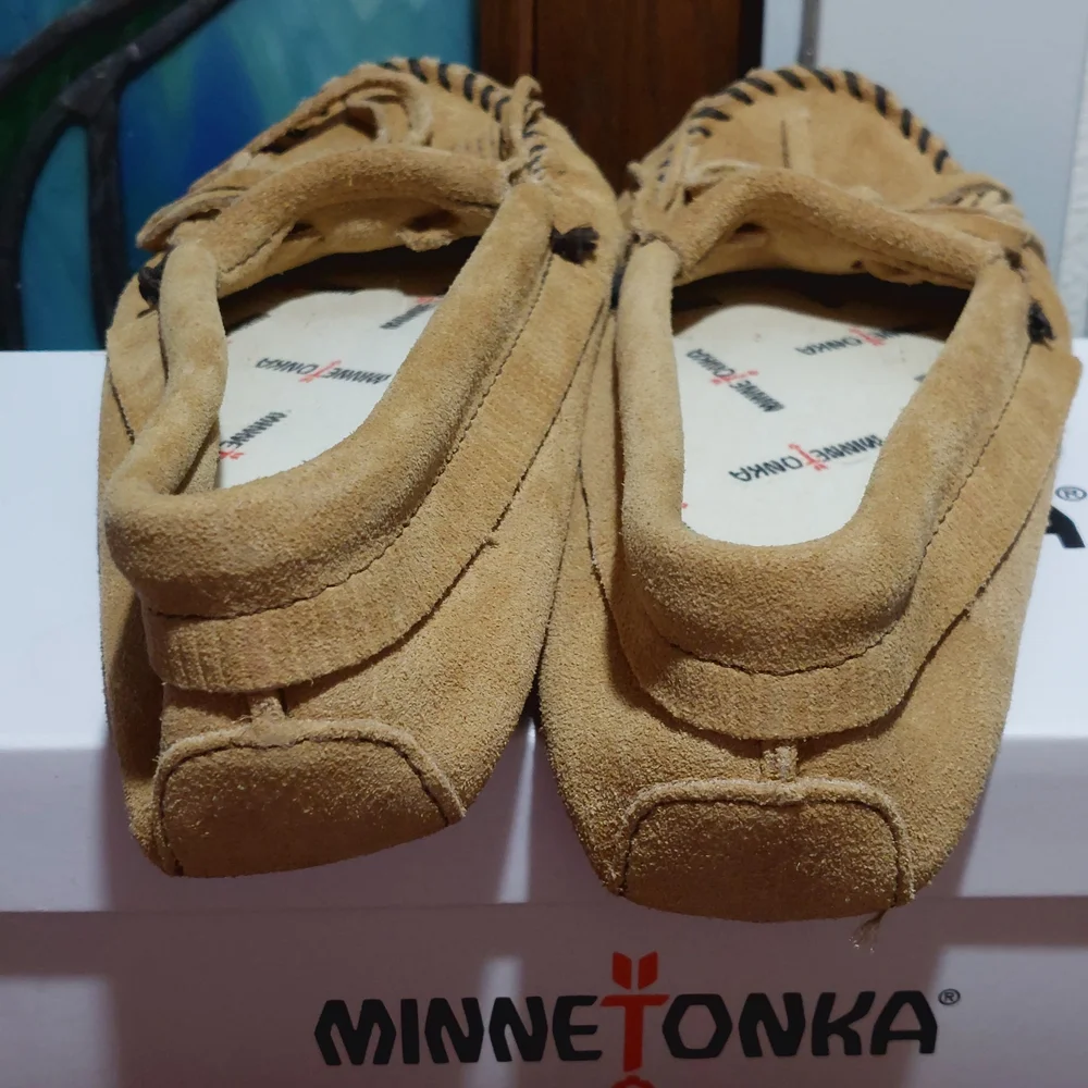 Minnetonka kids Classic Suede Moccasin - Chestnut